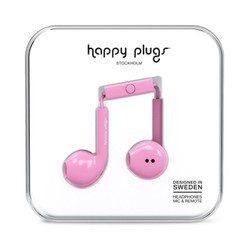 Happy plugs Earbud Plus 瑞典轻奢品牌 线控耳机 潮搭炫彩 多色可选 规格：初恋粉色