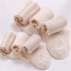 威尔贝鲁（WELLBER）婴儿彩棉经典款四季袜（6入装）12-14cm *5件