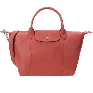 LONGCHAMP 珑骧 Le Pliage Cuir 中号短柄羊皮 女士手提斜挎包 1515 737 127 蓝色 中号