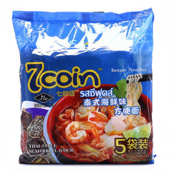 泰国进口 7coin（七咔呢） 方便面 海鲜口味 70g*5包 五连包