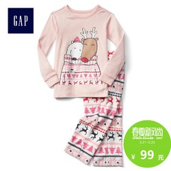 Gap 327009 女婴幼童 柔软舒适小童睡衣套装