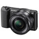 索尼（SONY）ILCE-5100L APS-C微单单镜套机 黑色（2430万有效像素 16-50mm镜头 F3.5-5.6 a5100L/α5100）