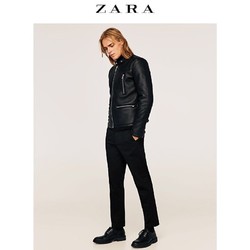 ZARA  男装 抓绒衬里仿皮车手款夹克 00706202800