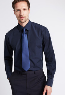 M&S 马莎 EasyToIron T112322W 男士衬衫 含领带 2件装