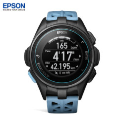 爱普生(EPSON)ProSense J300 电子墨水屏 水下心率光电运动手表 公路蓝