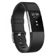Fitbit Charge 2智能时尚心率手环 心率实时监测 自动睡眠记录 来电显示 VO2Max测量 黑色S