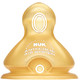 NUK宽口径奶嘴乳胶防胀气6-18个月中圆孔（两枚装）