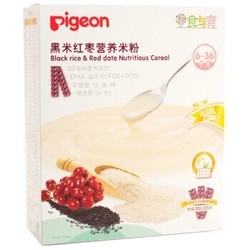 贝亲（Pigeon）婴幼儿辅食 黑米红枣营养米粉 6-36个月 200g *2件