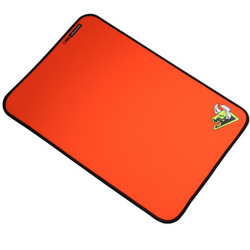 镭拓（Rantopad） H1X时尚游戏编织布面橡胶鼠标垫 大号 荧光橙
