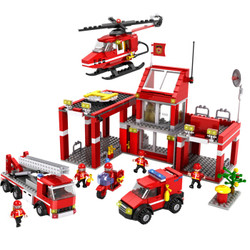 积高（COGO）消防大队积木 消防灭火警察大队模型 拼插启蒙益智玩具男孩儿童礼物 13616