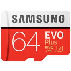 SAMSUNG 三星 EVO+ 64GB TF存储卡（读速80MB/s）