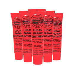 Lucas Papaw Ointment 天然神奇番木瓜膏万用膏 25g*5支