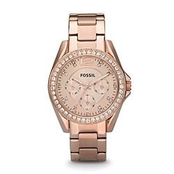 Fossil ES2811 超美玫瑰金水晶石英女士腕表