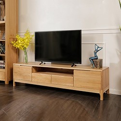 百伽 北欧现代简约实木电视柜 白橡木款