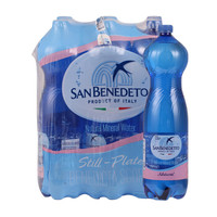 SAN BENEDETTO 意大利进口 圣碧涛（San Benedetto）饮用天然水 1.5L*6 （新老包装交替发货）（不同于矿泉水）