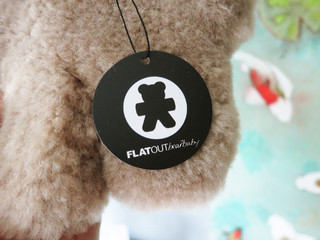  Flatout Bear 羊皮毛一体手工扁扁熊 （拿铁色 小号）