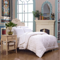 富安娜家纺四季被子 柔暖蚕丝羊毛二合一被第