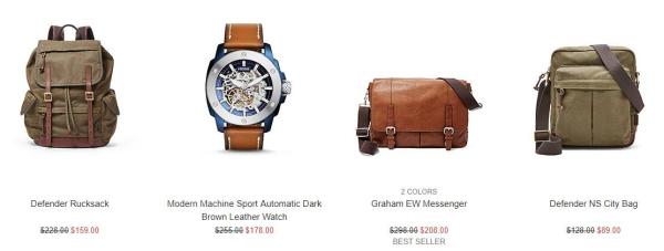 海淘活动:FOSSIL美国官网 精选促销区腕表、箱