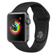 Apple Watch Series 3智能手表（GPS款 42毫米 深空灰色铝金属表壳 黑色运动型表带 MQL12CH/A）