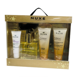 NUXE 欧树 惊喜盒子 4件套装（精油100ml+沐浴油100ml+身体乳100ml+日霜40ml）