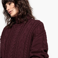 La Redoute Collections 女士螺纹针织高领毛衣