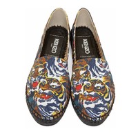Kenzo Multicolor Flying Tiger Espadrilles 女款老虎图案草编鞋