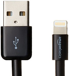 AmazonBasics亚马逊倍思 MFi认证Lightning-USB数据线 (3英尺/0.9米)黑色