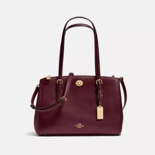 COACH 蔻驰 Turnlock Carryall 女士手提包 55681 黑色