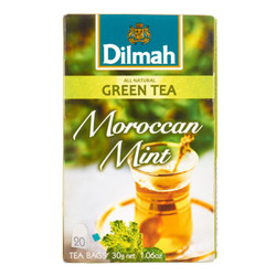 Dilmah 迪尔玛摩洛哥风味薄荷绿茶（调味茶） 斯里兰卡进口30g（1.5gx20）/盒
