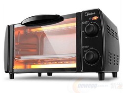 Midea 美的 T1-108B 10L 电烤箱 家用多功能 烘焙小烤箱 黑色