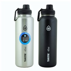 Takeya Thermoflask 双层真空不锈钢保温杯 1.1L 2个装