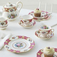 Royal Albert 英国皇家阿尔伯特 Lady Carlyle骨瓷系列餐具五件套 新春礼品