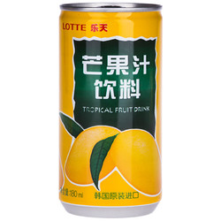 韩国进口饮料进口果汁 乐天芒果汁饮料180ml ×15罐