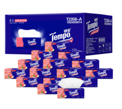 Tempo/得宝 抽纸 4层90抽软抽*16包（甜心桃味） *2件 +凑单品
