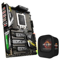 微星 X399 GAMING PRO CARBON AC主板+锐龙 AMD TR4 1950X CPU