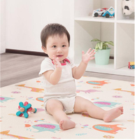贝瓦韩国进口宝宝PVC爬行垫加厚家用婴儿童环保爬爬垫围栏游戏垫