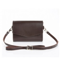 Zatchels Dark Brown Micro Clutch 女士斜挎包