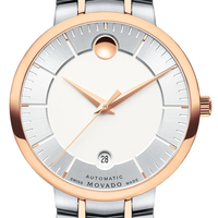 MOVADO 摩凡陀 1881 瑞动系列 0607063 男士机械腕表 39.5mm 银色 间金色 间金不锈钢