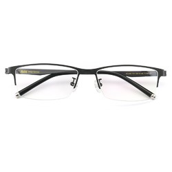 HAN HD4866 纯钛时尚光学眼镜架+1.60防蓝光镜片  