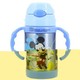 迪士尼儿童保温杯吸管杯宝宝水杯带手柄水壶保冷杯 蓝色米奇260ml