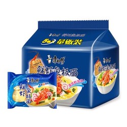 康师傅 方便面  经典系列 鲜虾鱼板面 五连包
