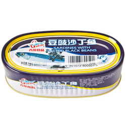古龙食品 鱼罐头 下饭菜 豆豉沙丁鱼156g *3件