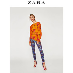 ZARA  女装 印花混纺打底裤 07981644400