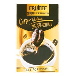 果咖（FRUTTEE）进口 黑咖啡 冻干速溶咖啡饮料 40g (20包x2克) *5件