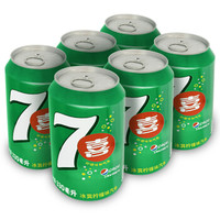 限华北：7-Up 七喜 碳酸饮料330ml*6听 塑包