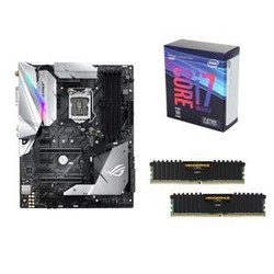 intel 英特尔 i7-8700K 盒装CPU + Asus 华硕 Rog Strix Z370-E主板 + 海盗船16GB DDR4内存条 装机套装