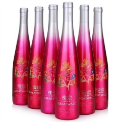 长城(GreatWall)红酒 瑰蜜甜型低温发酵红葡萄酒 整箱装 650ml*6瓶