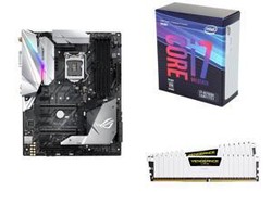 intel 英特尔 i7-8700K 盒装CPU + Asus 华硕 Rog Strix Z370-E主板 + 海盗船16GB DDR4内存条 装机套装