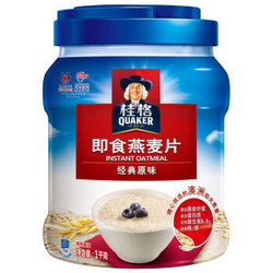 QUAKER 桂格 即食燕麦片 1000g 罐装 *9件