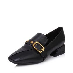 Belle 百丽 女士真皮金属扣乐福鞋 0816DCM7